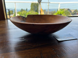 65  Medium Yew Wood Bowl with Metal Inlay