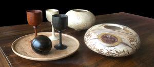 hand crafted vessels, bowls, plates, boxes, goblets