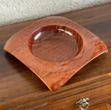 47 Red Zebrawood Square Bowl