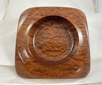 47 Red Zebrawood Square Bowl